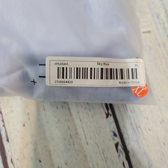 Women's Sky Blue Solid Stretch V-Neck Long Sleeve Tee-Shirts Size XL, New in pac - Picture 6 of 11